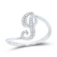 Diamond Gift Initial Ring 1/8 to 1/4 Cttw