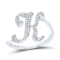 Diamond Gift Initial Ring 1/8 to 1/4 Cttw (Style 2)
