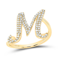 Diamond Gift Initial Ring 1/8 to 1/4 Cttw (Style 2)