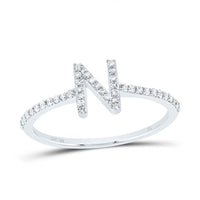 Diamond Gift Initial Ring 1/7 to 1/5 Cttw