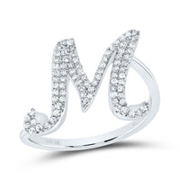 Diamond Gift Initial Ring 1/8 to 1/4 Cttw (Style 2)