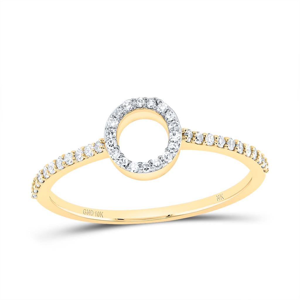 Diamond Gift Initial Ring 1/7 to 1/5 Cttw