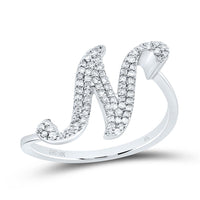 Diamond Gift Initial Ring 1/8 to 1/4 Cttw (Style 2)