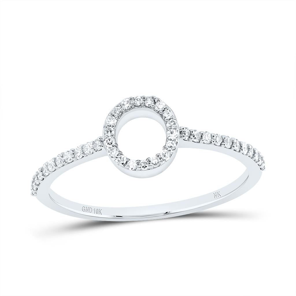 Diamond Gift Initial Ring 1/7 to 1/5 Cttw