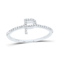 Diamond Gift Initial Ring 1/7 to 1/5 Cttw