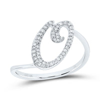 Diamond Gift Initial Ring 1/8 to 1/4 Cttw (Style 2)