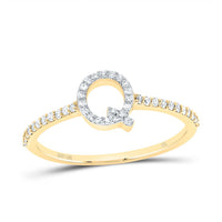 Diamond Gift Initial Ring 1/7 to 1/5 Cttw