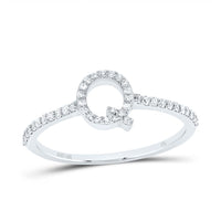 Diamond Gift Initial Ring 1/7 to 1/5 Cttw