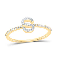 Diamond Gift Initial Ring 1/7 to 1/5 Cttw