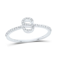 Diamond Gift Initial Ring 1/7 to 1/5 Cttw