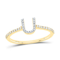Diamond Gift Initial Ring 1/7 to 1/5 Cttw