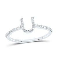 Diamond Gift Initial Ring 1/7 to 1/5 Cttw