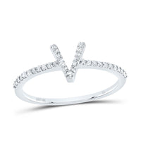 Diamond Gift Initial Ring 1/7 to 1/5 Cttw