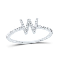 Diamond Gift Initial Ring 1/7 to 1/5 Cttw