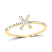 Diamond Gift Initial Ring 1/7 to 1/5 Cttw