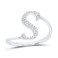 Diamond Gift Initial Ring 1/8 to 1/4 Cttw (Style 2)