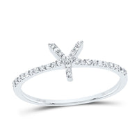 Diamond Gift Initial Ring 1/7 to 1/5 Cttw