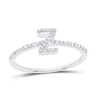 Diamond Gift Initial Ring 1/7 to 1/5 Cttw