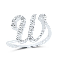 Diamond Gift Initial Ring 1/8 to 1/4 Cttw (Style 2)