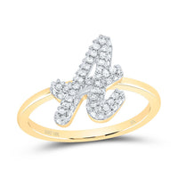 Diamond Fashion Initial Ring 1/5 to 5/8 Cttw