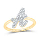 Diamond Fashion Initial Ring 1/5 to 5/8 Cttw