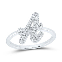 Diamond Fashion Initial Ring 1/5 to 5/8 Cttw