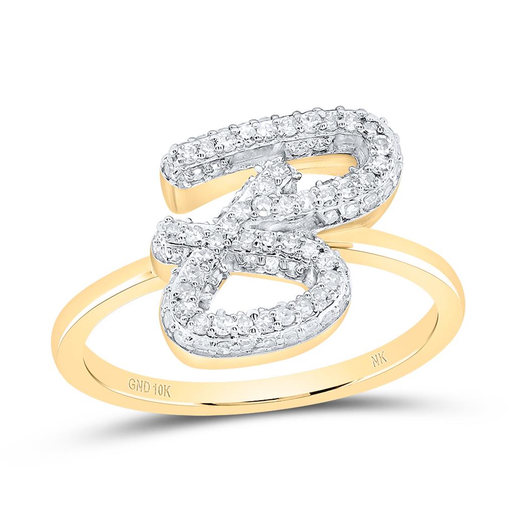 Diamond Fashion Initial Ring 1/5 to 5/8 Cttw