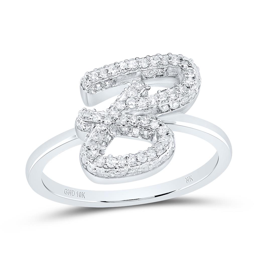 Diamond Fashion Initial Ring 1/5 to 5/8 Cttw