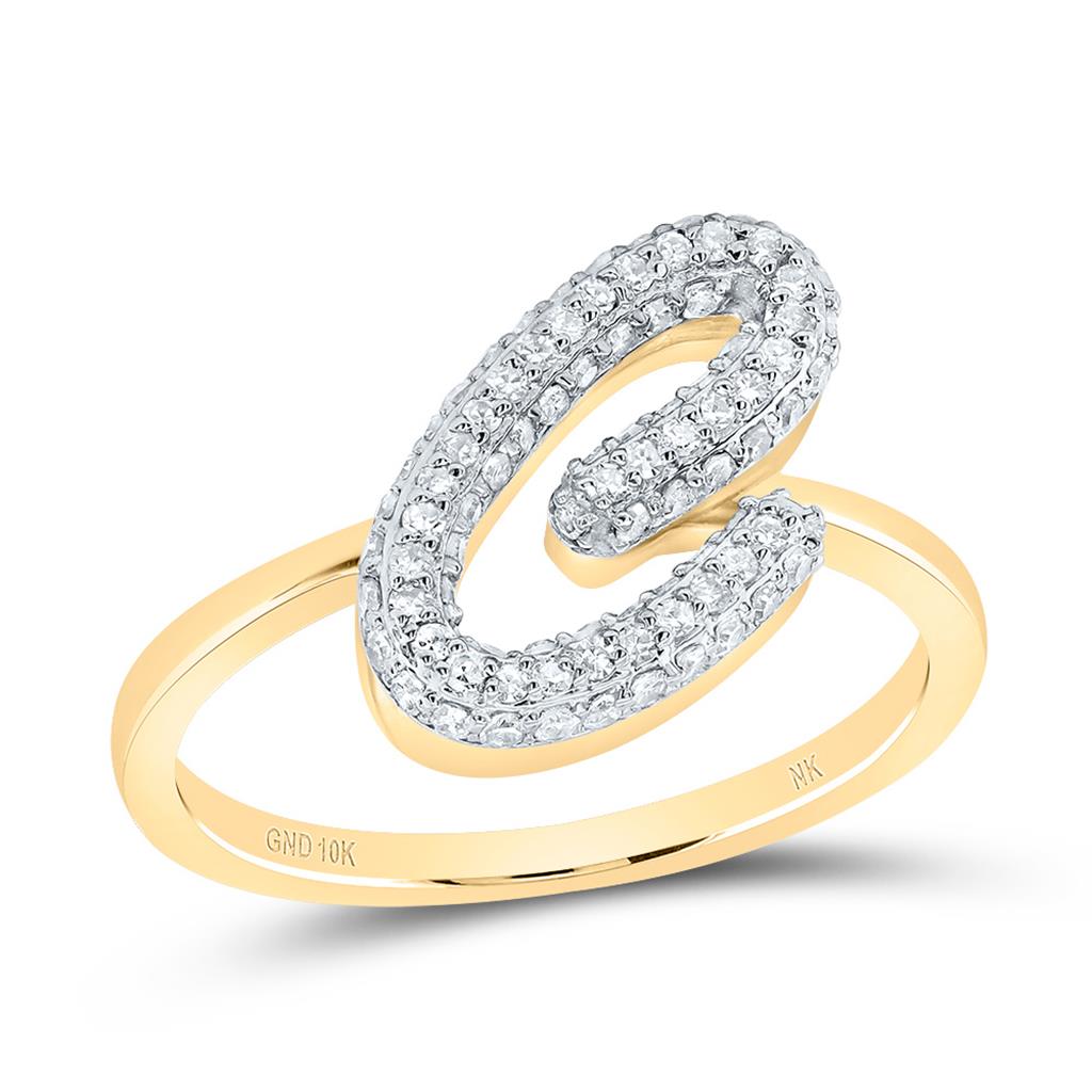 Diamond Fashion Initial Ring 1/5 to 5/8 Cttw