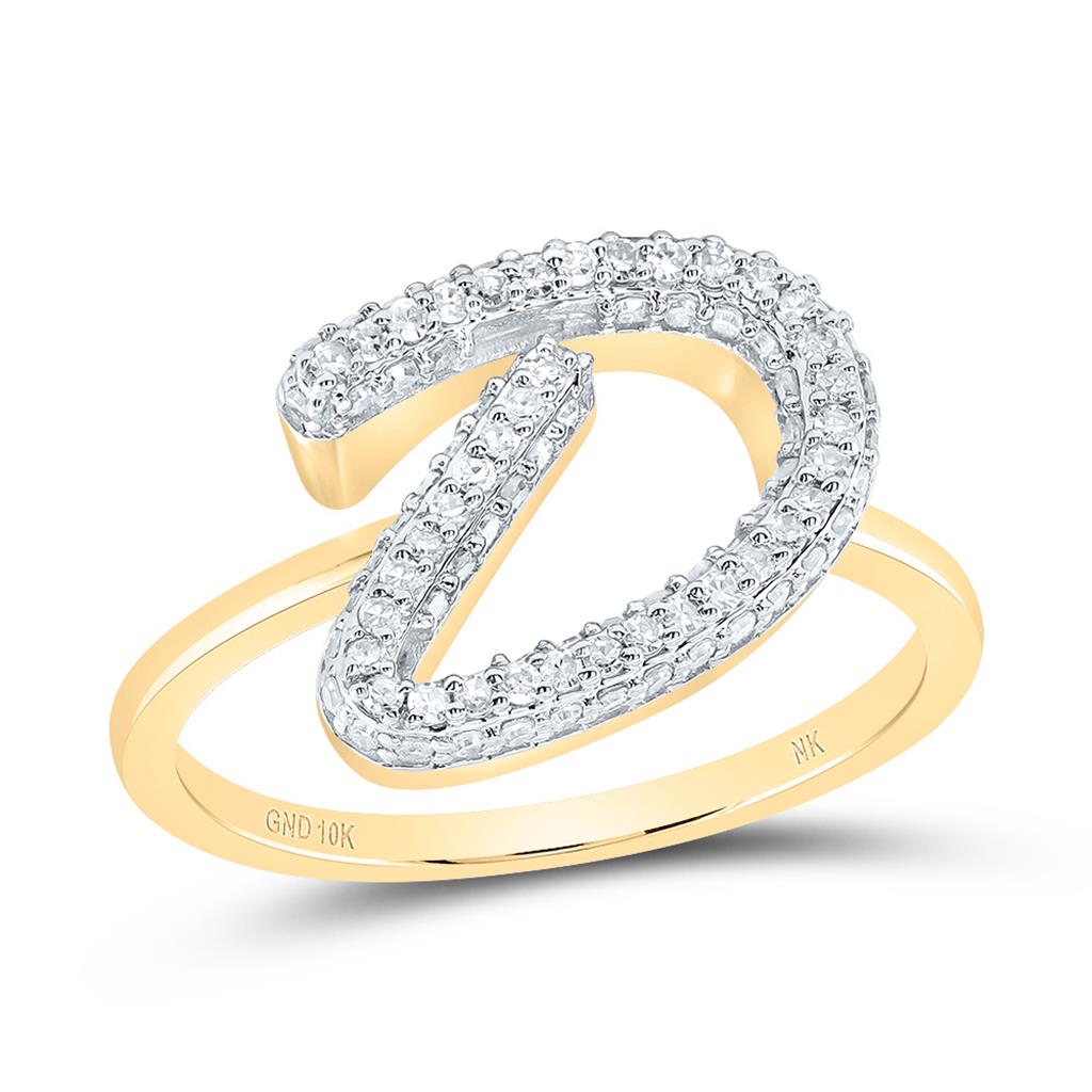 Diamond Fashion Initial Ring 1/5 to 5/8 Cttw