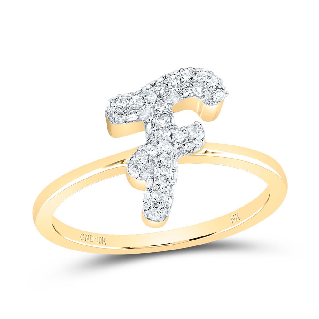 Diamond Fashion Initial Ring 1/5 to 5/8 Cttw