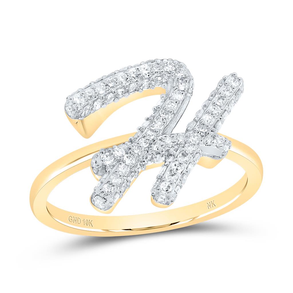 Diamond Fashion Initial Ring 1/5 to 5/8 Cttw