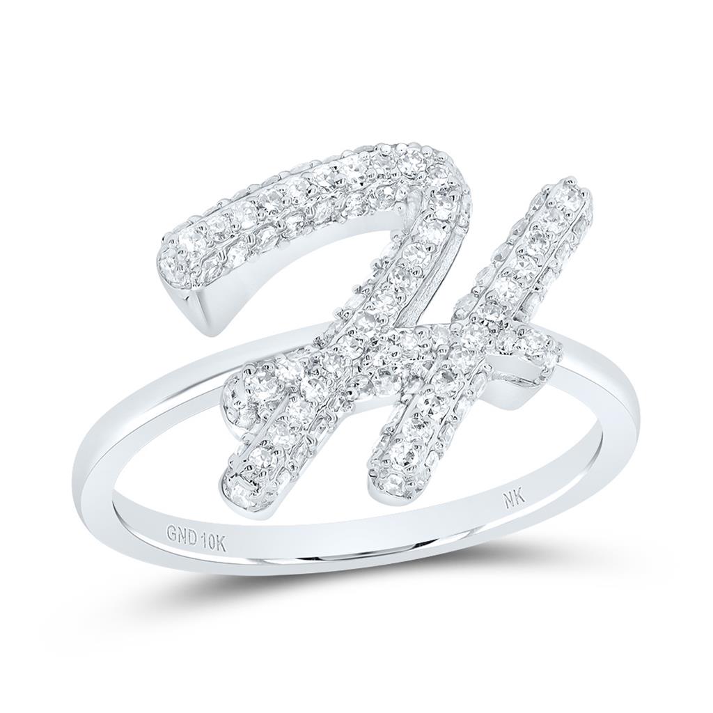 Diamond Fashion Initial Ring 1/5 to 5/8 Cttw