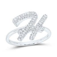 Diamond Fashion Initial Ring 1/5 to 5/8 Cttw
