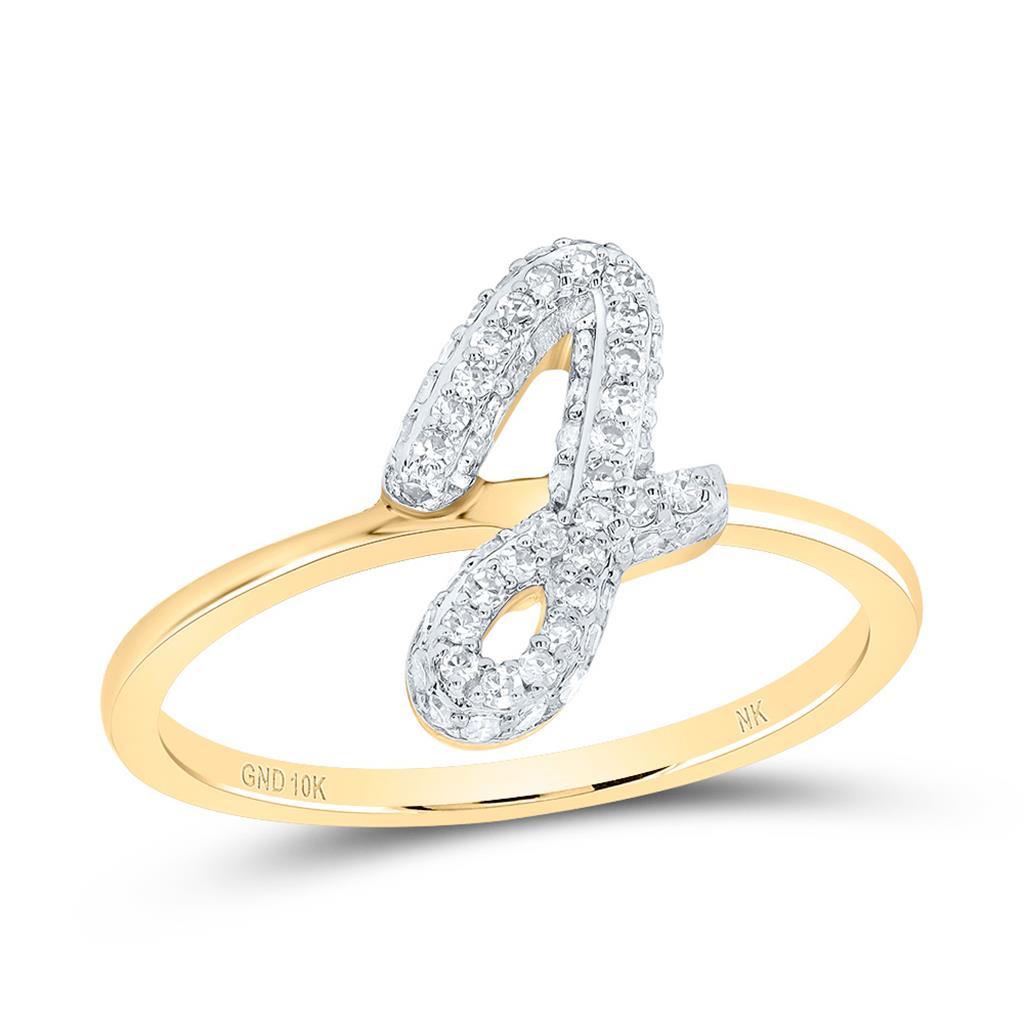 Diamond Fashion Initial Ring 1/5 to 5/8 Cttw