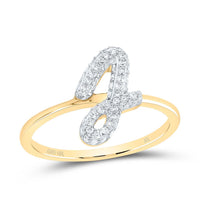 Diamond Fashion Initial Ring 1/5 to 5/8 Cttw