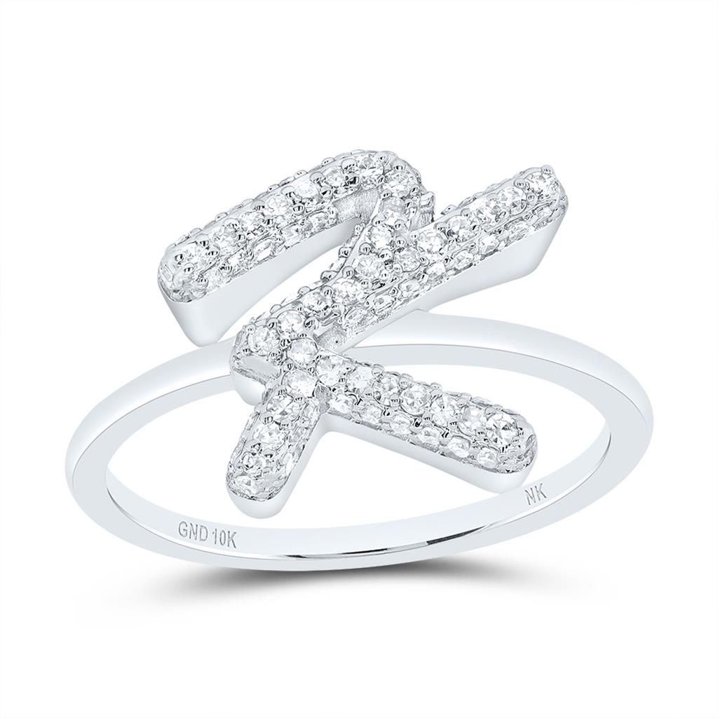 Diamond Fashion Initial Ring 1/5 to 5/8 Cttw
