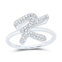 Diamond Fashion Initial Ring 1/5 to 5/8 Cttw