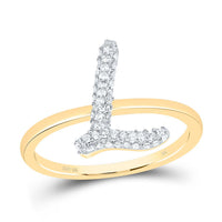 Diamond Fashion Initial Ring 1/5 to 5/8 Cttw