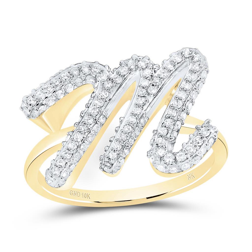 Diamond Fashion Initial Ring 1/5 to 5/8 Cttw
