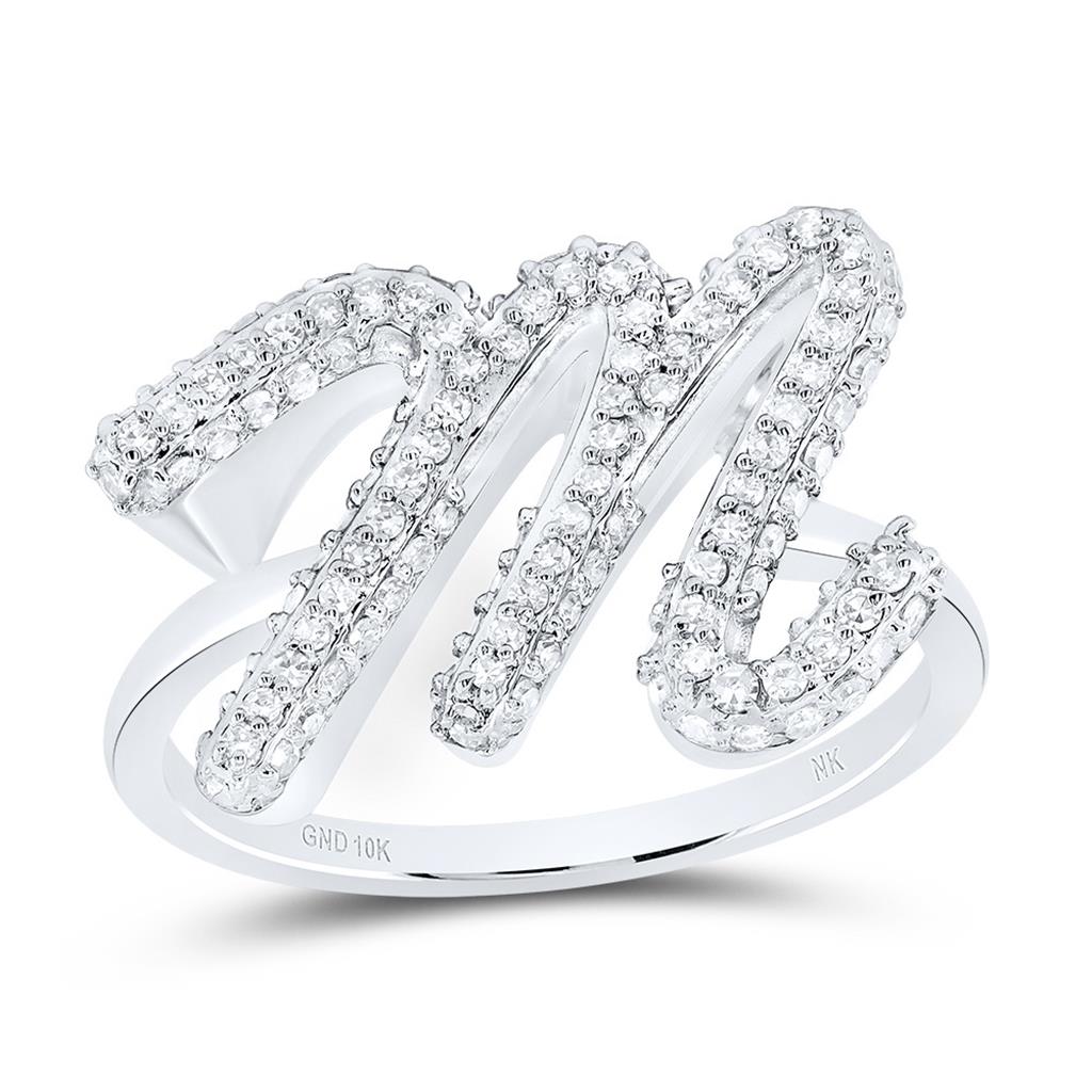 Diamond Fashion Initial Ring 1/5 to 5/8 Cttw