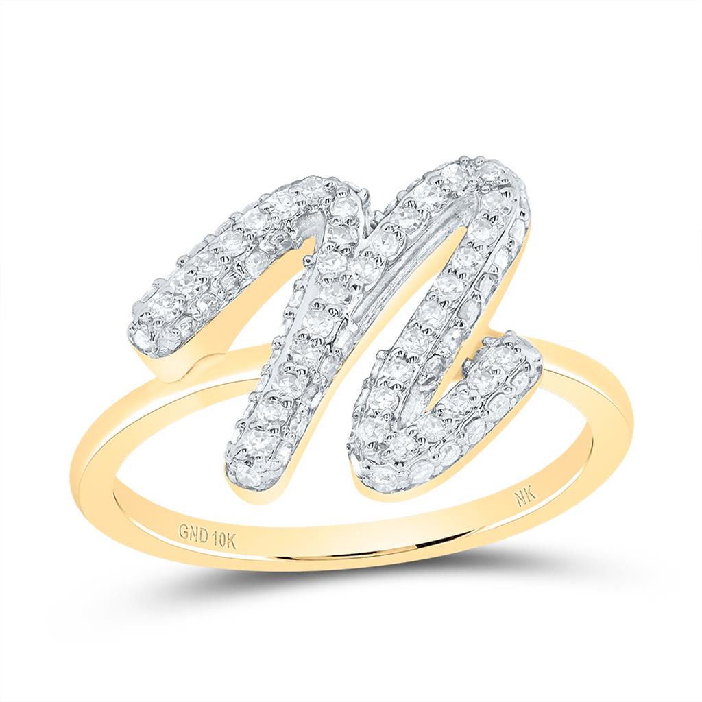 Diamond Fashion Initial Ring 1/5 to 5/8 Cttw