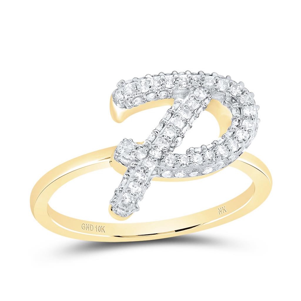 Diamond Fashion Initial Ring 1/5 to 5/8 Cttw