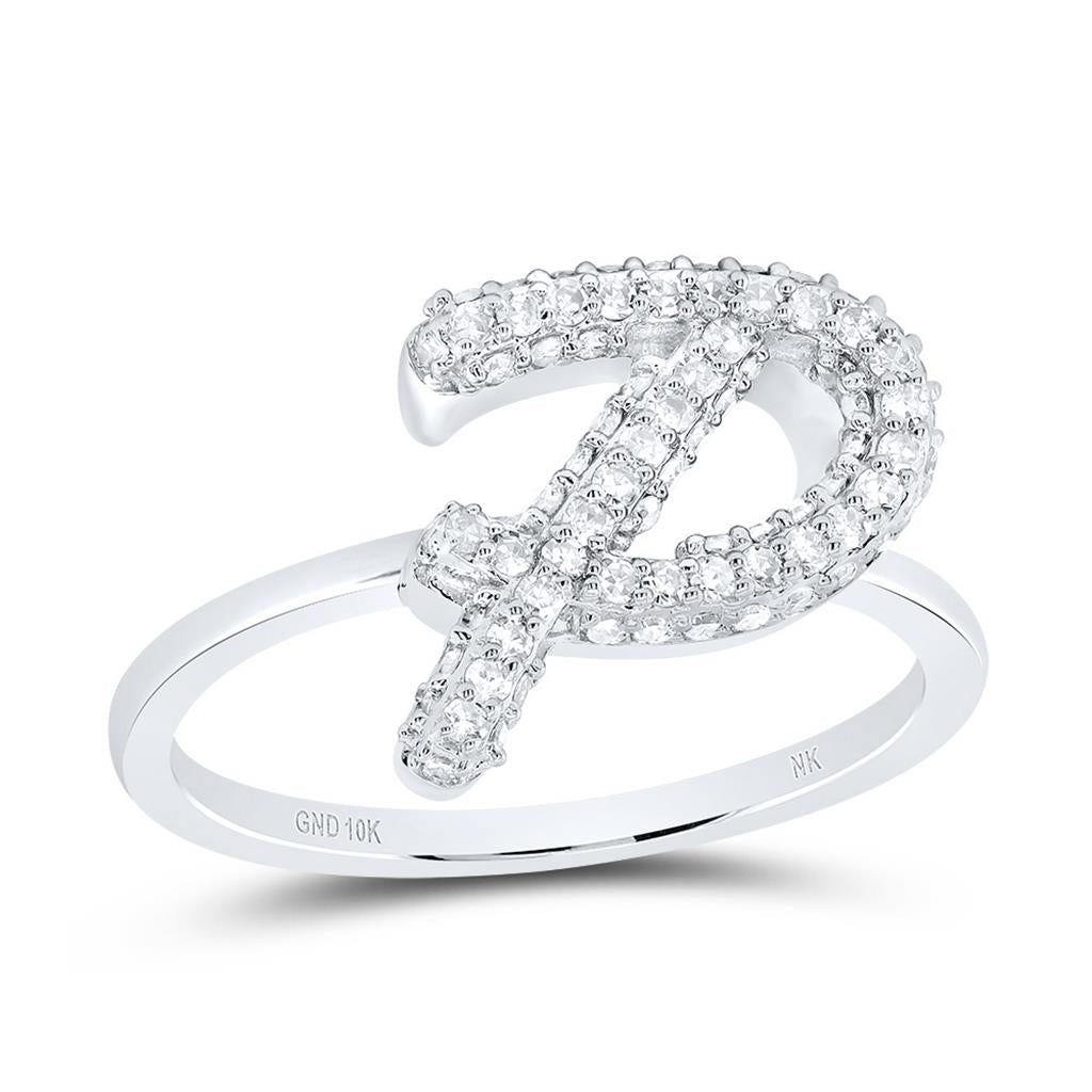 Diamond Fashion Initial Ring 1/5 to 5/8 Cttw