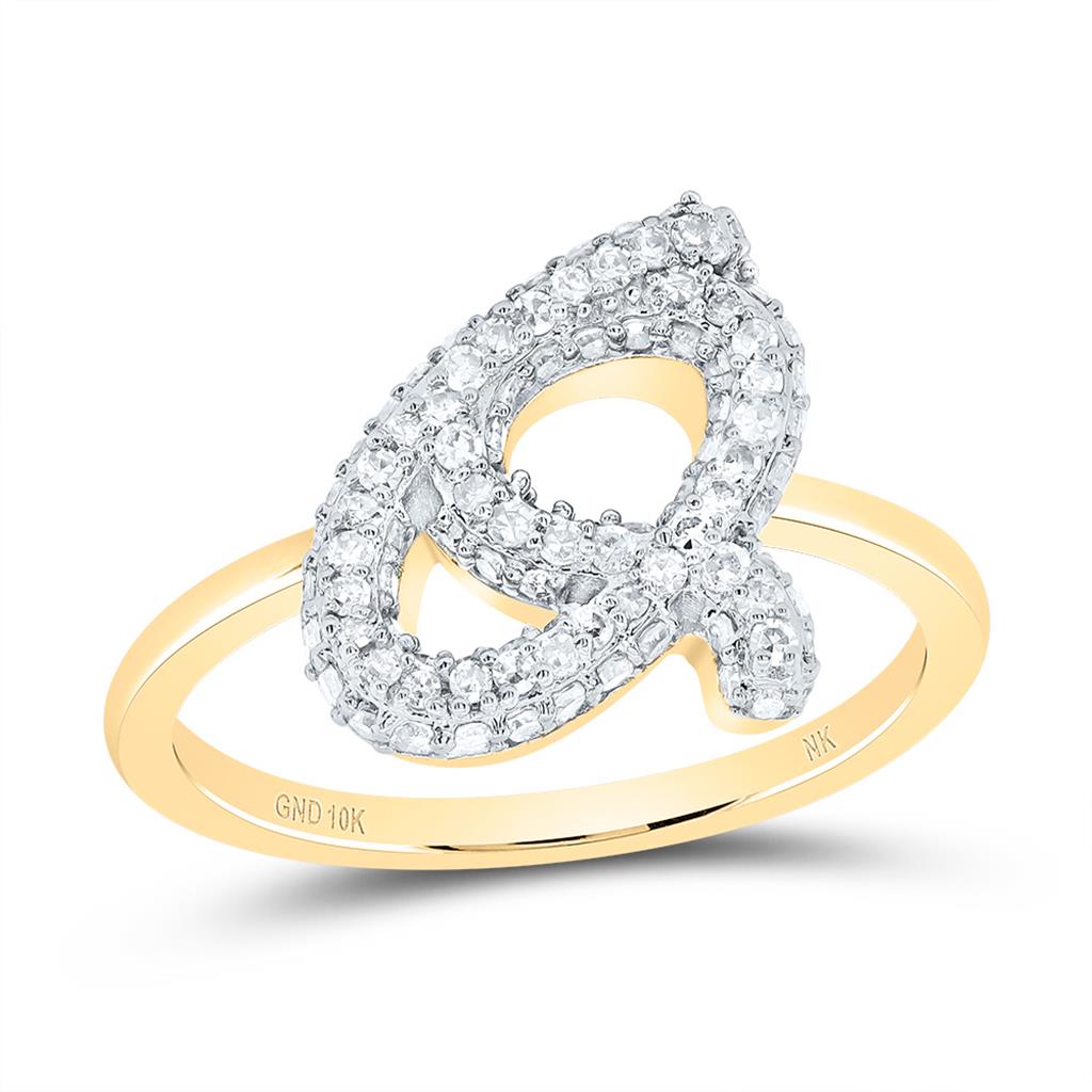 Diamond Fashion Initial Ring 1/5 to 5/8 Cttw