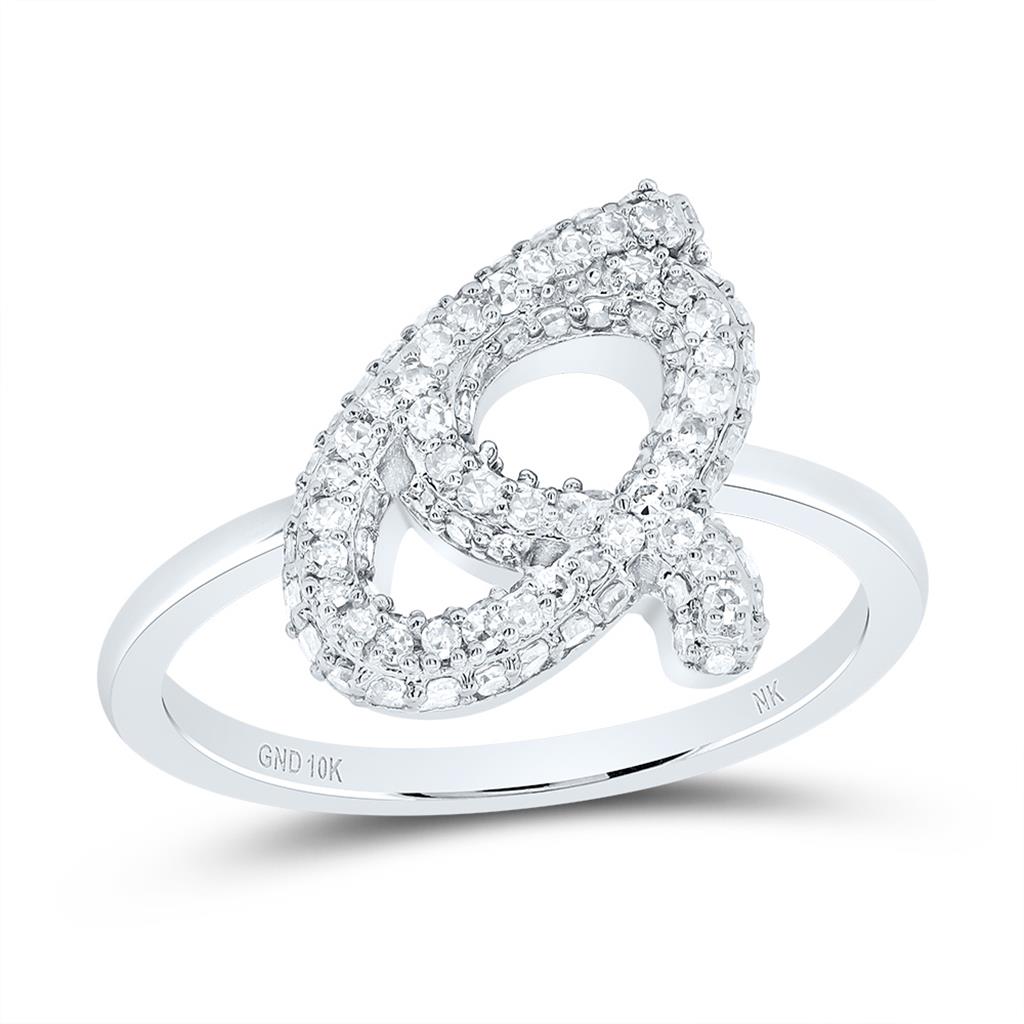 Diamond Fashion Initial Ring 1/5 to 5/8 Cttw