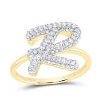 Diamond Fashion Initial Ring 1/5 to 5/8 Cttw