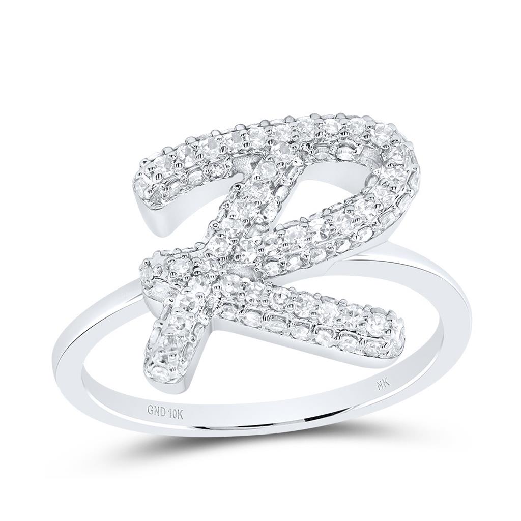 Diamond Fashion Initial Ring 1/5 to 5/8 Cttw