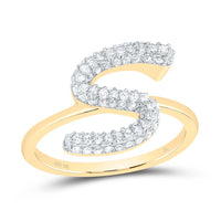 Diamond Fashion Initial Ring 1/5 to 5/8 Cttw