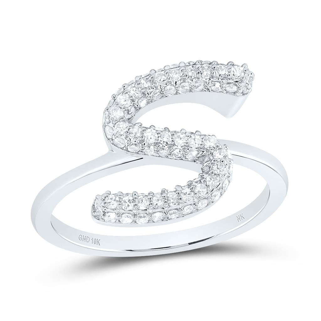 Diamond Fashion Initial Ring 1/5 to 5/8 Cttw